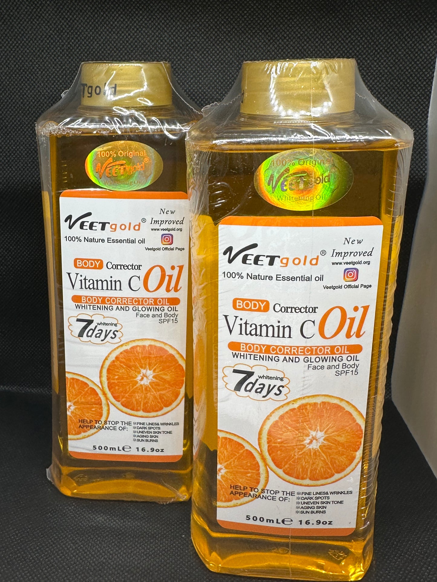 Veet gold vitamin c body corrector oil 500ml