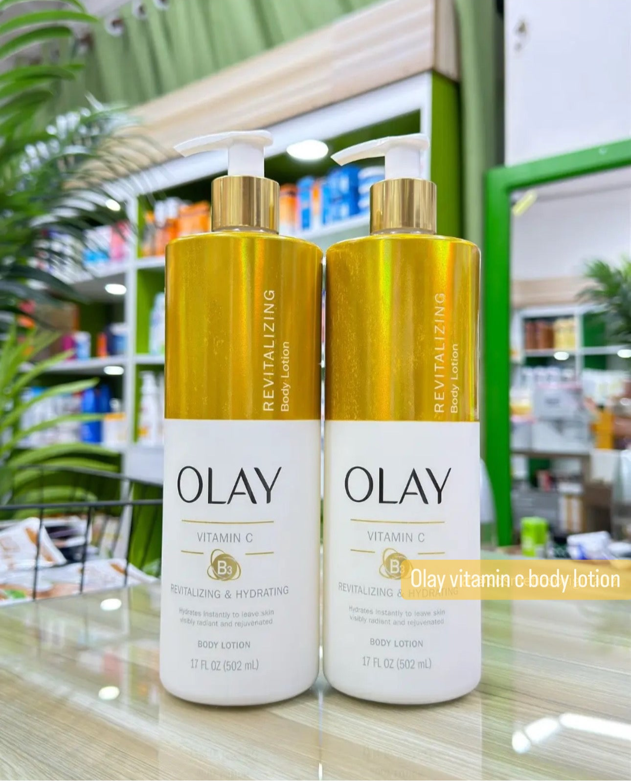 OLAY vitamin C revitalising and hydrating body lotion 502ml