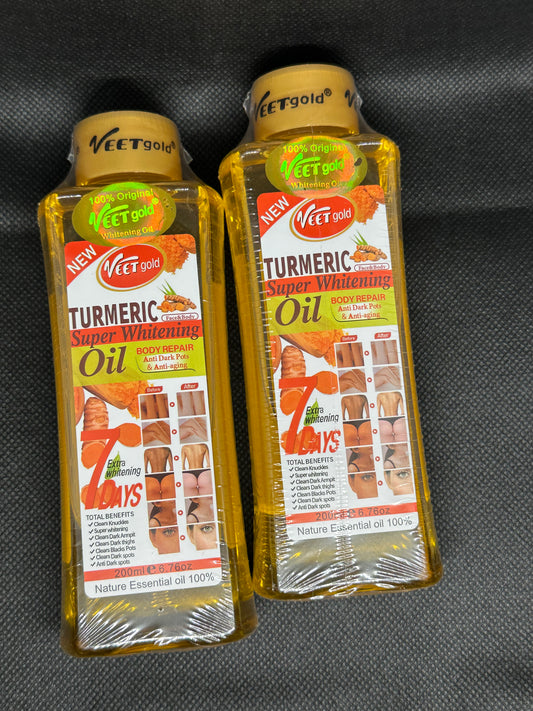 Veet gold tumeric whitening body oil 200ml