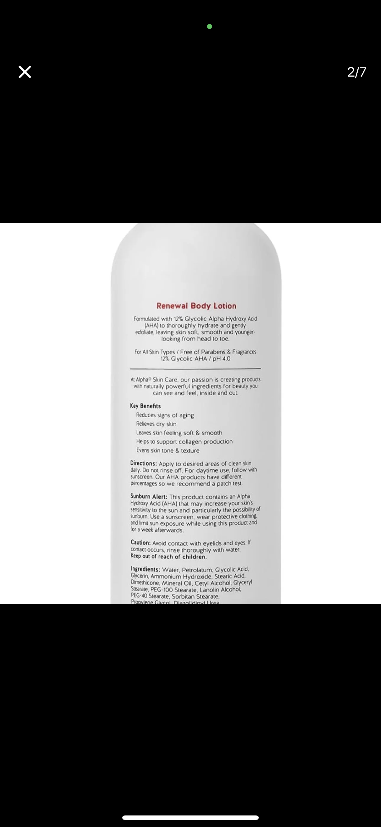 Alpha skincare 12%glycolic acid renewal lotion 340g