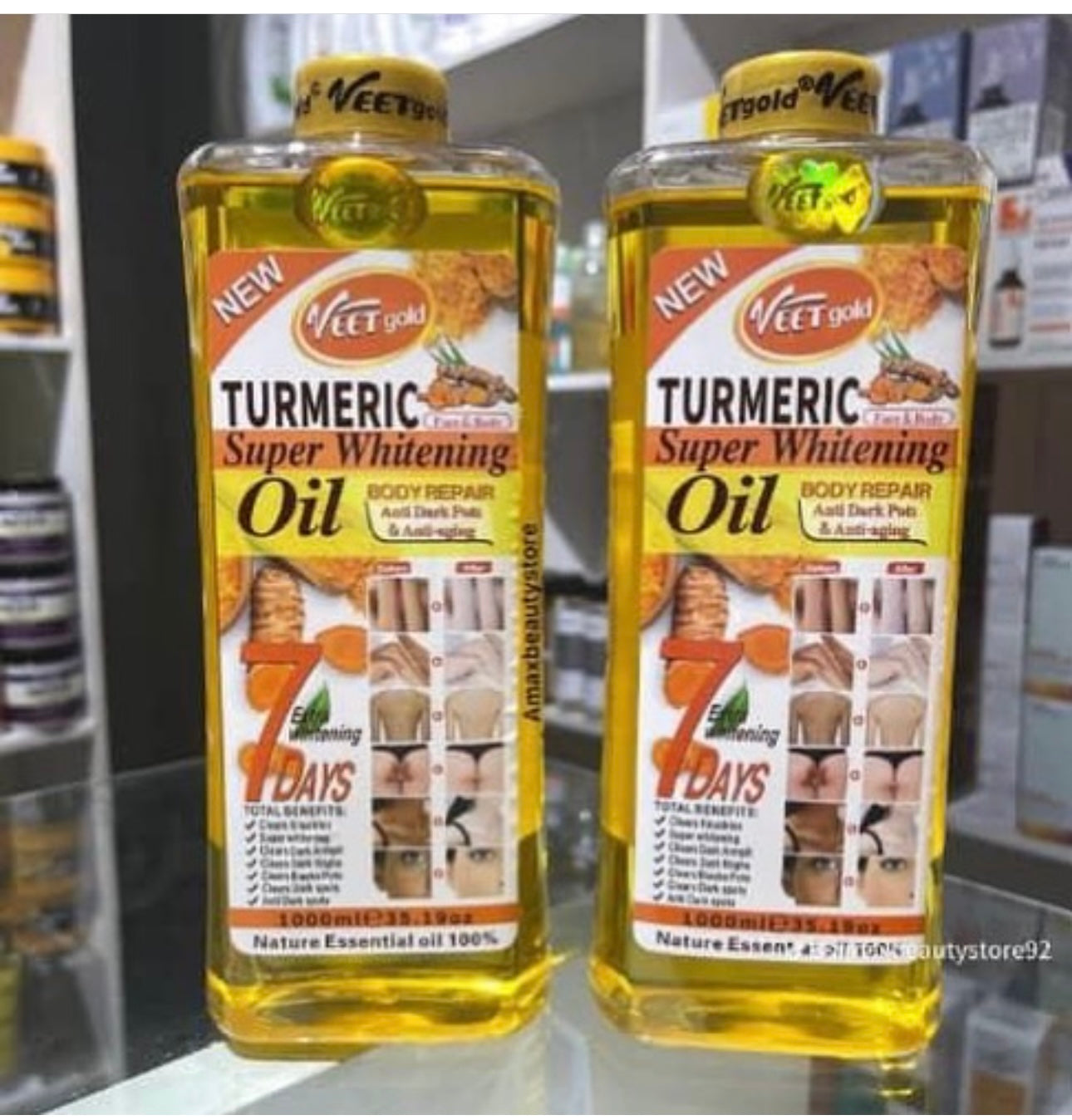 Veet gold tumeric whitening oil 1000ml